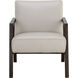 Neymar Linea Light Grey Leather Lounge Chair